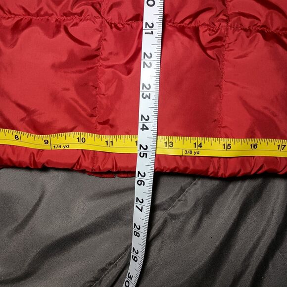 Eddie Bauer Goose Down Large Puffer Jacket Red Quilted Ripstop USA MCM Clean - Picture 7 of 16